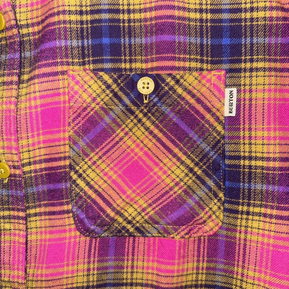 Burton Grace Long‎ Sleeve Flannel Women’s Size Large Fuchsia Plaid - Picture 7 of 13